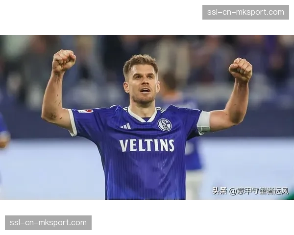 特写：沙尔克04老将特里梅尔在球队确定升级后泪洒球场